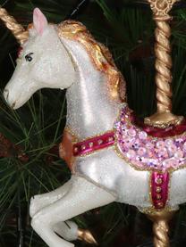 Adorno navideño Unicorn, Vidrio, Multicolor, An 12 x Al 16 cm