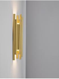 Grote LED wandlamp Bonjour, Diffuser: acrylglas, Goudkleurig, Ø 18 x H 50 cm