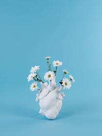 Dizajnová porcelánová váza Love in Bloom, V 25 cm, Porcelán, Biela, Š 17 x V 25 cm