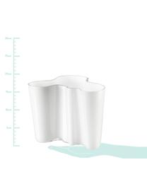 Vaso di design Alvar Aalto, Vetro, Bianco, Alt. 16 cm