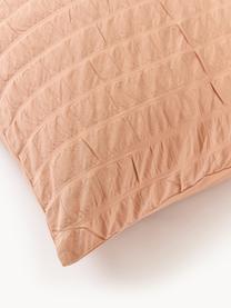 Poszewka na poduszkę z tkaniny typu seersucker Esme, 2 szt., Terakota, S 40 x D 80 cm