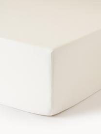 Boxspring-Spannbettlaken Lara, Jersey-Elasthan, 95 % Baumwolle, 5 % Elasthan
 Fadendichte 160 TC, Standard Qualität
 
 Bettwäsche aus Baumwolle fühlt sich auf der Haut angenehm weich an, nimmt Feuchtigkeit gut auf und eignet sich für Allergiker.

Das in diesem Produkt verwendete Material ist Schadstoff geprüft und zertifiziert nach STANDARD 100 by OEKO-TEX®, 4854CIT, CITEVE, Cremeweiss, B 90 x L 200 cm, H 35 cm