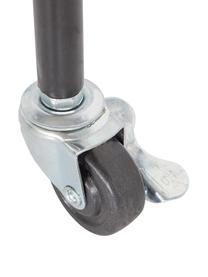 Camarera redonda de vidrio Zora, Estructura: metal con pintura en polv, Bandejas: cristal, Negro, Ø 50 x Al 79 cm