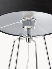Stolní lampa Karolina, Černá, chromová, Ø 25 cm, V 49 cm