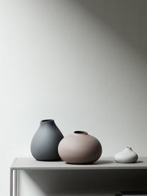 Kleine Porzellan-Vasen Nona, 3er-Set, Porzellan, Dunkelgrau, Set mit verschiedenen Größen