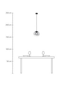 Lampada a sospensione in vetro Mirror, Paralume: vetro, Baldacchino: metallo rivestito, Cromato trasparente, Ø 30