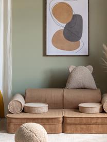 Sofa modułowa dla dzieci Sugar, Tapicerka: sztruks (100% poliester) , Nugatowy sztruks, beżowy, S 132 x G 79 cm