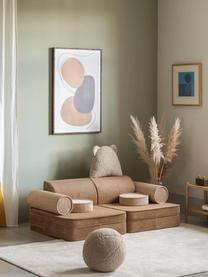 Sofa modułowa dla dzieci Sugar, Tapicerka: sztruks (100% poliester) , Nugatowy sztruks, beżowy, S 132 x G 79 cm