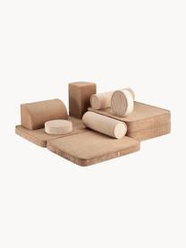 Modulaire kinderspeelbank Sugar, Bekleding: corduroy (100% polyester), Corduroy nougat, beige, B 132 x D 79 cm