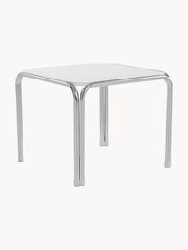 Table d'appoint Dyton, Blanc, couleur chrome, larg. 45 x haut. 35 cm