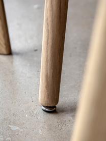 Runder Eichenholz-Esstisch Hatfield, Ø 110 cm, Tischplatte: Gummibaumholz mit Eichenh, Beine: Mitteldichte Holzfaserpla, Eichenholz, Ø 110 cm