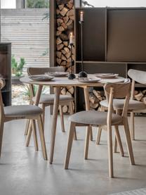 Table de salle à manger ronde en bois Hatfield, Ø 110 cm, Bois de chêne, Ø 110 cm
