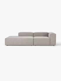 Modulaire chaise longue Lennon uit bouclé, Bekleding: bouclé (100% polyester) M, Frame: massief grenenhout, multi, Poten: kunststof Dit product is , Bouclé taupe, B 269 x D 119 cm, armleuning rechts