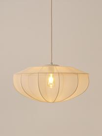 Lampa wisząca z siateczki Beau, Stelaż: metal malowany proszkowo, Jasny beżowy, Ø 60 x W 29 cm