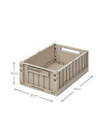 Klappboxen Weston van gerecycled kunststof, medium, 2 stuks, Gerecycled kunststof, Beige, 36 x 14 cm