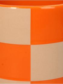 Macetero de dolomita Blocks, Dolomita, Naranja, melocotón, Ø 14 x Al 13 cm