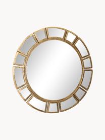 Specchio da parete rotondo Dinus, Cornice: metallo rivestito, Superficie dello specchio: lastra di vetro, Dorato, Ø 78 x Prof. 2 cm