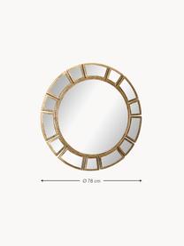 Runder Wandspiegel Dinus, Rahmen: Metall, vermessingt, Spiegelfläche: Spiegelglas, Goldfarben, Ø 78 x T 2 cm