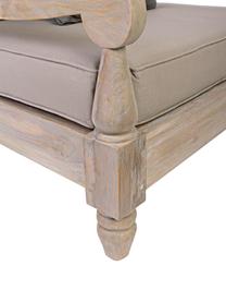 Garten-Loungesessel Bali aus Teakholz, Rahmen: Teakholz, FSC-zertifizier, Akazienholz, Grau, B 90 x T 90 cm