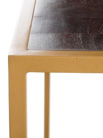 Odkladací stolík James, Polica: mangové drevo s tmavým lakovaním Konštrukcia: odtiene matnej zlatej