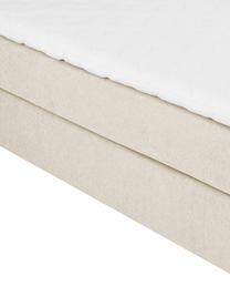 Premium boxspring bed Phoebe, Matras: 7-zones-pocketveringkern , Poten: massief gelakt beukenhout, Beige, 140 x 200 cm