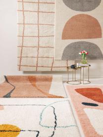 Hoogpolig vloerkleed Louise, 100% polypropyleen, Off White, zwart, nougat, terracotta, B 140 x L 200 cm (maat S)