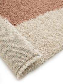 Tapis shaggy Louise, 100 % polypropylène, Blanc cassé, noir, nougat, terracotta, larg. 140 x long. 200 cm (taille S)