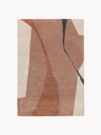 Hoogpolig vloerkleed Louise, 100% polypropyleen, Off White, zwart, nougat, terracotta, B 140 x L 200 cm (maat S)