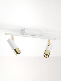 Riel LED Bobby, Anclaje: metal con pintura en polv, Estructura: metal con pintura en polv, Blanco, dorado, An 47 x Al 13 cm