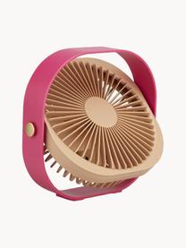 Ventilatore da tavolo portatile Fantastic, Plastica, Fucsia, beige chiaro, Larg. 20 x Alt. 20 cm