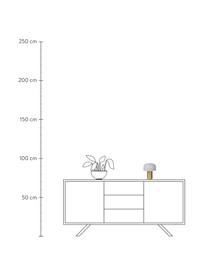 Kleine Dimmbare Tischlampe Timon mit Touch-Funktion, Lampenschirm: Opalglas, Lampenfuß: Metall, Schalter: Kunststoff, Opalweiß, Messingfarben, matt, Ø 18 x H 21 cm