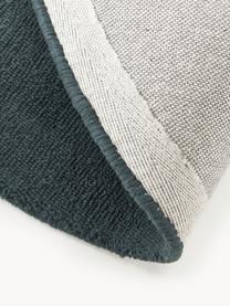 Tapis rond en coton tissé main Lora, Gris-bleu, Ø 120 cm (taille S)