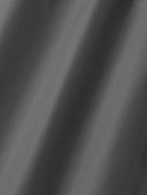 Drap-housse en percale de coton pour surmatelas Elsie, Anthracite, larg. 90 x long. 200 cm, haut. 15 cm