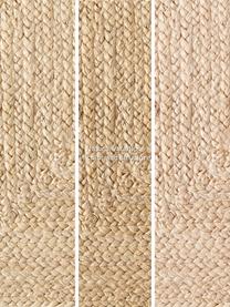 Handgefertigter Jute-Läufer Sharmila, 100 % Jute, Off White, B 80 x L 200 cm