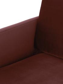 Samt-Sofa Fluente (2-Sitzer) in Rostrot mit Metall-Füssen, Bezug: Samt (Hochwertiger Polyes, Gestell: Massives Kiefernholz, Samt Rostrot, B 166 x T 85 cm