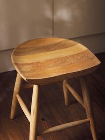 Tabouret en manguier Nino, Bois de manguier massif, laqué, Manguier, larg. 40 x haut. 55 cm