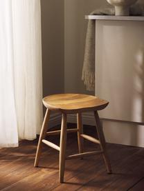 Tabouret en manguier Nino, Bois de manguier massif, laqué, Manguier, larg. 40 x haut. 55 cm