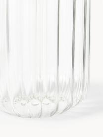 Set de accesorios de baño de vidrio soplado artesanalmente Nicole, 2 pzas., Dosificador: plástico, Transparente, Set de diferentes tamaños