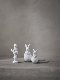 Figura decorativa conejo Semina, Poliresina, Blanco, Ø 6 x Al 12 cm