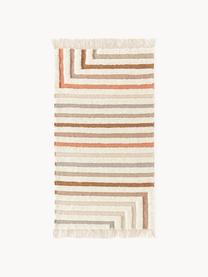 Alfombra kilim artesanal con flecos Calais, 80% lana, 20% algodón

Las alfombras de lana se pueden aflojar durante las primeras semanas de uso, la pelusa se reduce con el uso diario., Beige, terracota, gris pardo, An 80 x L 150 cm (Tamaño XS)