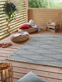 Design In- & Outdoor-Teppich Pella mit grafischem Muster, 100% Polypropylen, Blau, Beige, B 200 x L 290 cm (Größe L)