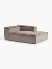 Chaise longue hoekmodule Lennon van corduroy, Bekleding: corduroy (92% polyester, , Frame: massief grenenhout, multi, Poten: kunststof Dit product is , Corduroy taupe, B 119 x D 180 cm, hoekdeel links