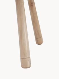 Silla infantil de madera con cojín Bunny, Tejido blanco, madera de caucho, An 34 x Al 55 cm