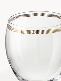 Verres à vin en cristal doré Dvorak, 6 pièces, Transparent, or, Ø 7 x haut. 20 cm