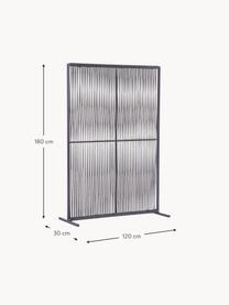 Scherm Paxson, B 180 cm, Frame: gepoedercoat aluminium, Donkergrijs, B 120 x H 180 cm