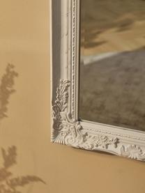 Eckiger Wandspiegel Miro mit weißem Paulowniaholzrahmen, Rahmen: Paulowniaholz, beschichte, Spiegelfläche: Spiegelglas, Weiß, B 42 x H 132 cm