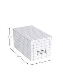 Úložné boxy Silvia, 2 ks, Bílá, černá, Š 17 cm, V 15 cm