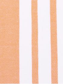 Gestreepte hamamdoek Stripy met franjes, Katoen
Zeer licht materiaal, 185 g/m², Oranje, wit, 95 x 175 cm