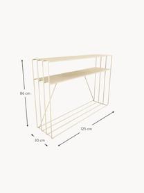 Metalen sidetable Ria, Staal, gepoedercoat, Beige, B 125 x H 86 cm