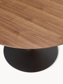 Okrągły stół do jadalni Menorca, różne rozmiary, Blat: płyta pilśniowa średniej , Noga: metal malowany proszkowo, Drewno orzecha włoskiego, czarny, Ø 100 cm